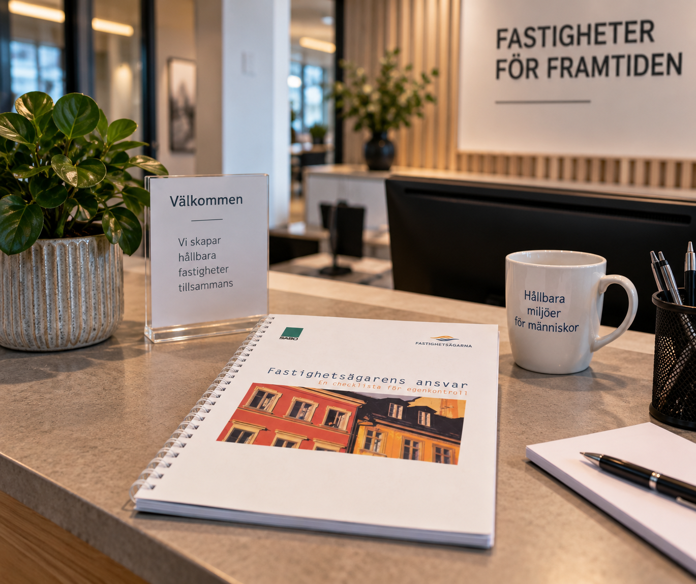 Fastighetsägarens ansvar – checklista för egenkontroll på receptionsdisk
