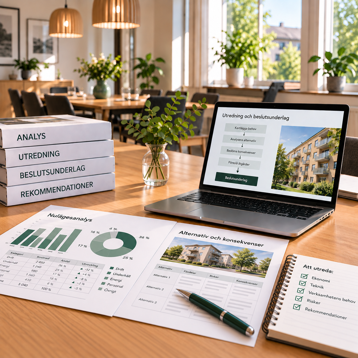Fastighetsekonomisk utredning, analys och beslutsunderlag